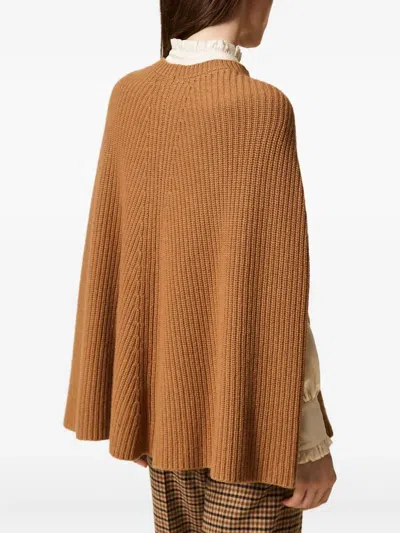 Twinset Ribbed Jewel-embellished Cape