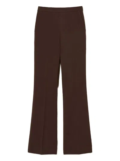 Twinset Twin-set Classic Trousers In Brown