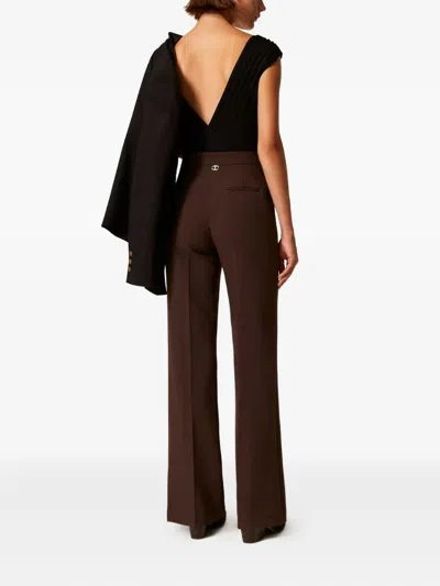 Twinset Twin-set Classic Trousers In Brown