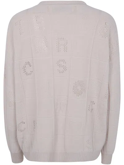 Twinset Treeblend Wool Yarn Sweater With Embroidery
