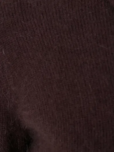 Twinset Polo-neck Short-sleeve Top In Burgundy
