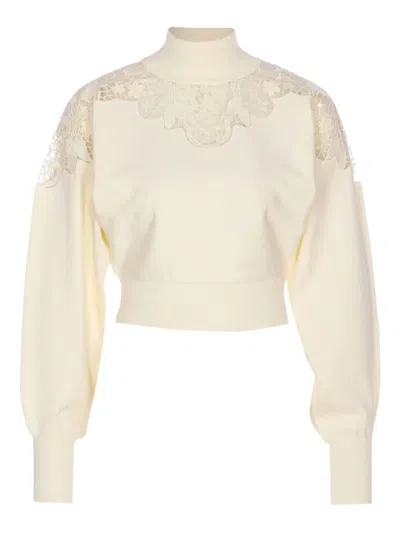 Twinset Knit Sweaters With Varied Textures And Designs In Nude
