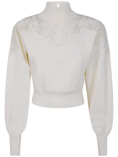 Twinset Knit Sweaters With Varied Textures And Designs In Nude