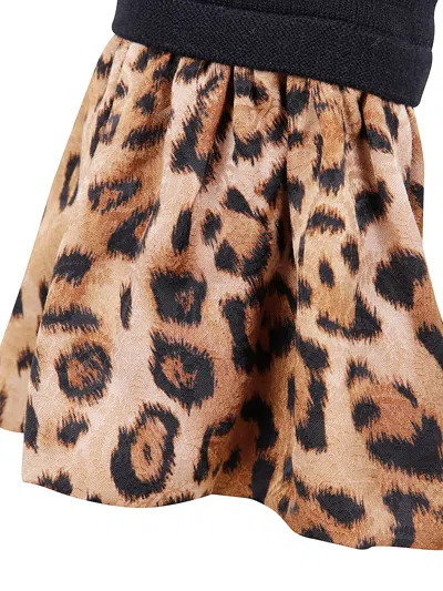 Twinset Twin-set V Neck With Animalier Print In Multi