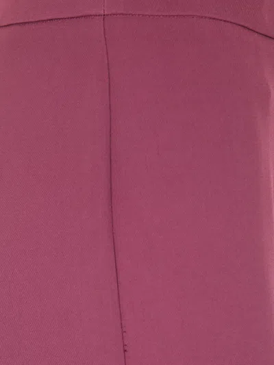 Twinset Twin-set Wide Leg Trousers In Burgundy