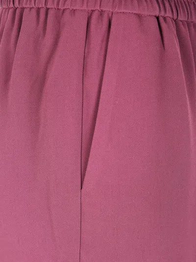 Twinset Twin-set Wide Leg Trousers In Burgundy