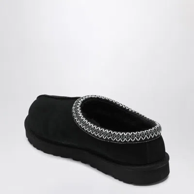 Ugg Black Suede Slip-on Sneakers With Zigzag Stitch Detail In Black