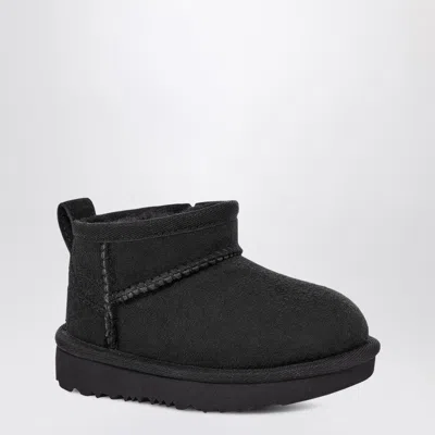 Ugg Black Classic Ultra Mini Boot With Zip In Black