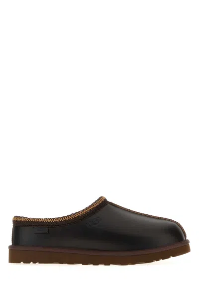 Ugg Ironwood Tasman Leather Regenerate Mules In Black