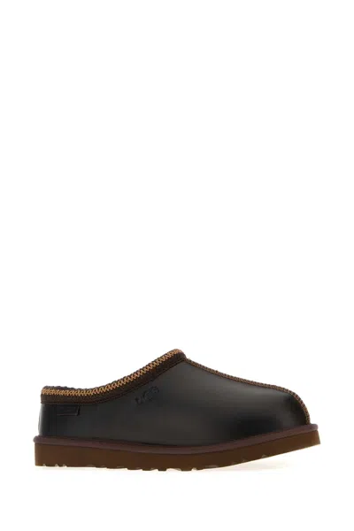 Ugg Ironwood Tasman Leather Regenerate Mules In Black