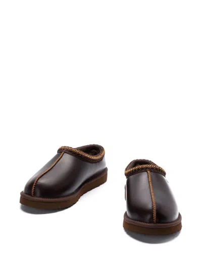 Ugg Ironwood Tasman Leather Regenerate Mules In Black