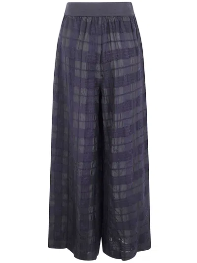 Uma Wang Grid-pattern Elastic-waist Trousers