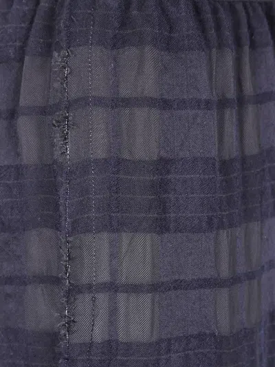 Uma Wang Grid-pattern Elastic-waist Trousers