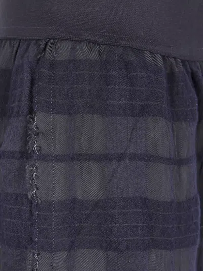Uma Wang Grid-pattern Elastic-waist Trousers