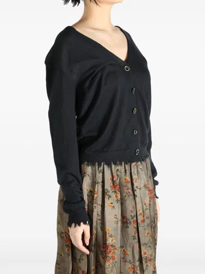 Uma Wang Cashmere Oversized Cardigan In Black