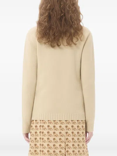 Valentino Beige Heart-embellished Sweater