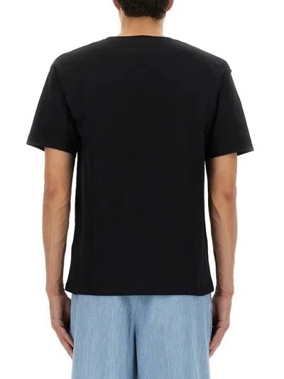 Valentino Black T-shirt With Le Chat De La Maison Print In Black