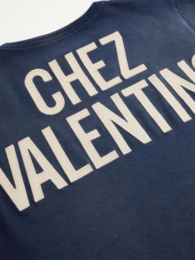 Valentino Garavani Blue Cotton T-shirt In Blue