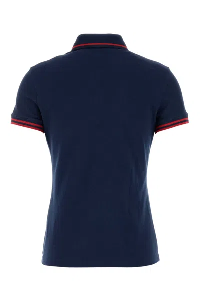 Valentino Garavani Blue Poplin Polo Shirt In Blue