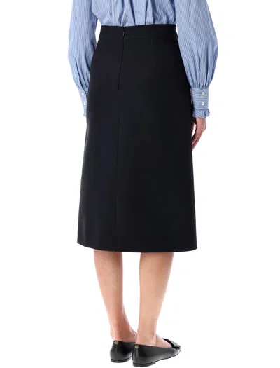 Valentino Garavani Midi Skirt In Black