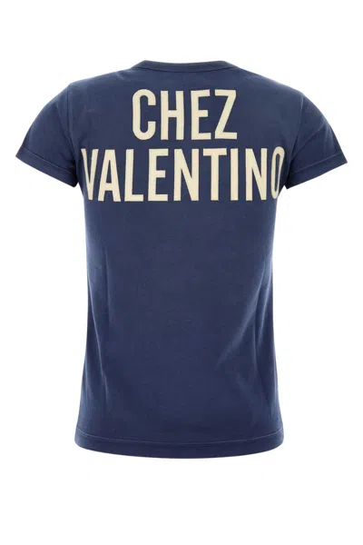 Valentino Garavani Panther Lady T-shirt In Blue