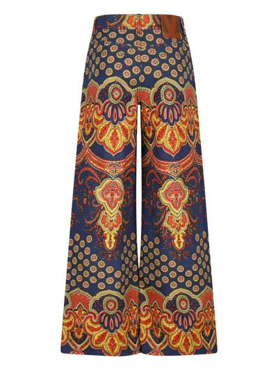 Valentino Garavani Paisley Patterned Jeans In Multi