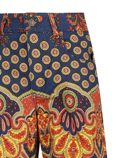 Valentino Garavani Paisley Patterned Jeans In Multi