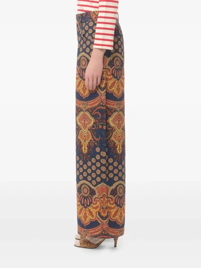 Valentino Garavani Paisley Patterned Jeans In Multi