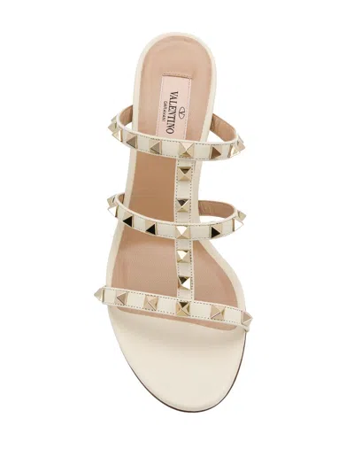Valentino Modern Open Toe Block Heel Sandals In Neutral
