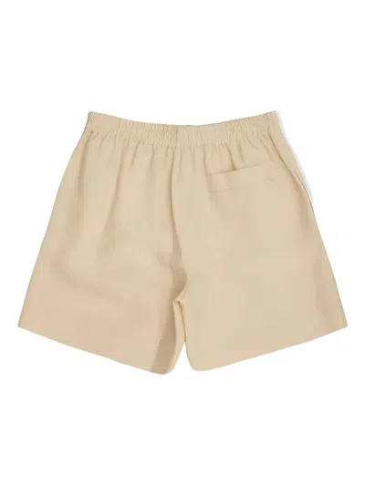 Valentino Garavani Side-stripe Shorts With An Elastic Waistband In Neutral