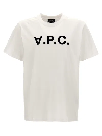 Apc White Oversized T-shirt With A.p.c. Print In Cotton Man In White