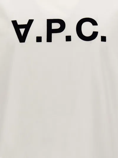 Apc White Oversized T-shirt With A.p.c. Print In Cotton Man In White