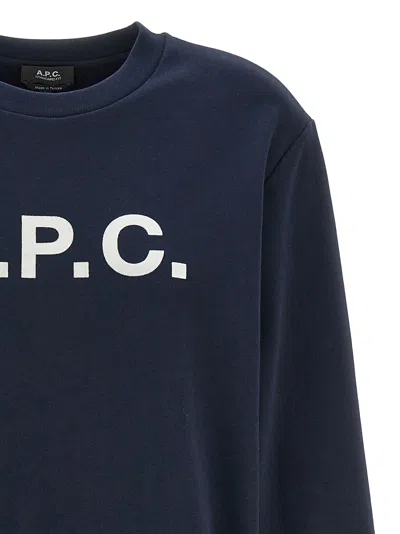 Apc Elisa Vpc Logo Sweatshirt In Inverted Print In Blue