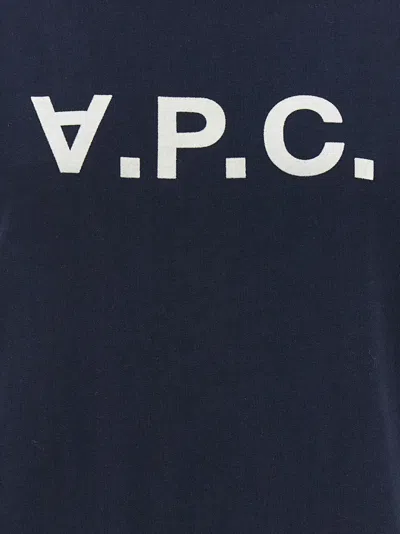 Apc Elisa Vpc Logo Sweatshirt In Inverted Print In Blue