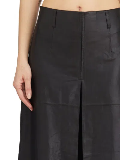Vanderwilt Leather Pants Skirt In Black