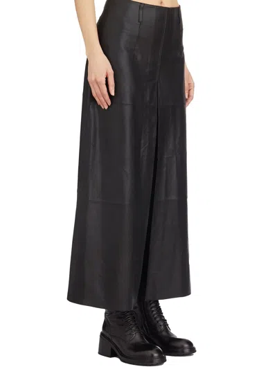 Vanderwilt Leather Pants Skirt In Black