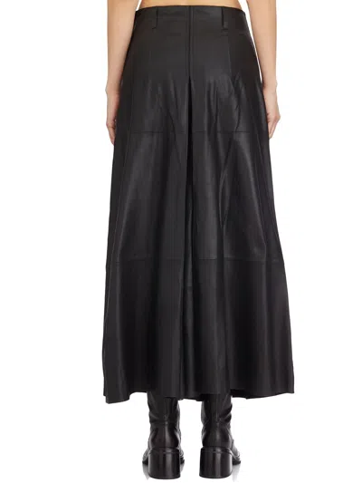 Vanderwilt Leather Pants Skirt In Black
