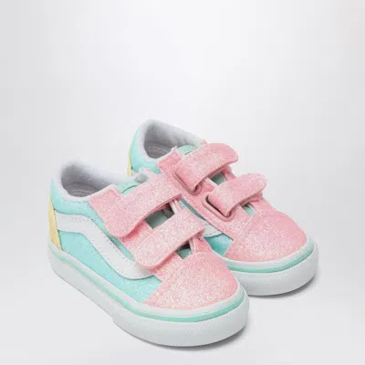 Vans Old Skool Pink/blue/yellow Glitter Sneaker In Multi