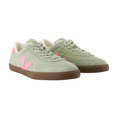 Veja Panenka Suede Sneakers In Green