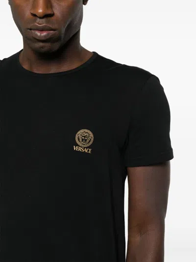 Versace Confezione Da Due T-shirt In Black