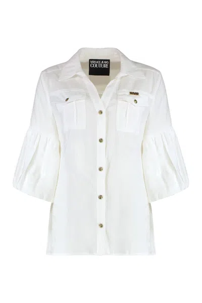 Versace Jeans Couture Short Sleeve Shirt In White