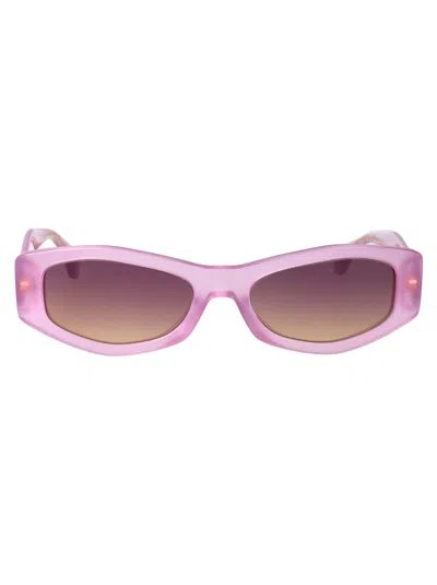 Versace Violet Gradient Yellow Geometric Ladies Sunglasses Ve4487 551370 54