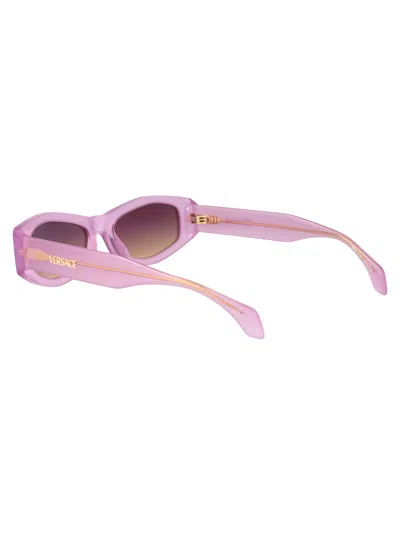 Versace Violet Gradient Yellow Geometric Ladies Sunglasses Ve4487 551370 54
