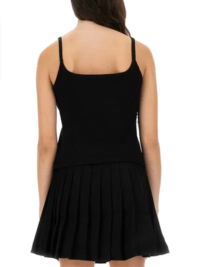 Versace Logo Ribbed Tank Top