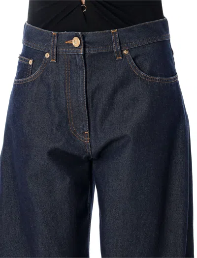 Versace Wide-leg High-waist Denim Jeans In Blue