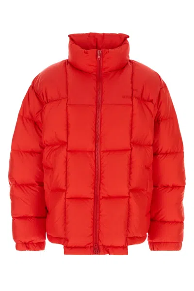 Vetements Puffer Jacket Elasticated Cuffs In Red