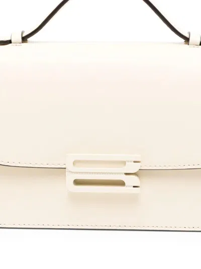Victoria Beckham Mini Dorian Leather Shoulder Bag In White