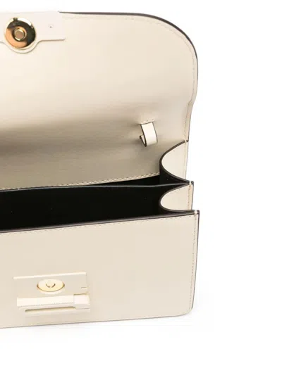 Victoria Beckham Mini Dorian Leather Shoulder Bag In White