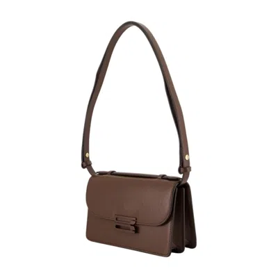 Victoria Beckham Tonal Mini Dorian Crossbody In Brown