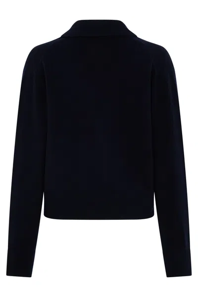 Vince Wool And Cashmere Cardigan In Blue